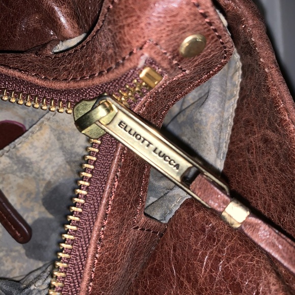 Elliott Lucca Brown/Tan Faux Snakeskin Purse - Picture 3 of 4